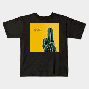 México mi amor cactus yellow background somewhere in Mexico visit mexican art Kids T-Shirt